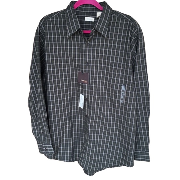 Van Heusen Other - Men’s Olive Plaid Shirt
